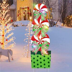 Giant Candy Yard Sign 57″ LED Christmas Decorations